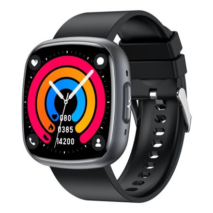 wonlex MF17-F bluetooth EKG és vércukormérő okosóra, fekete balról