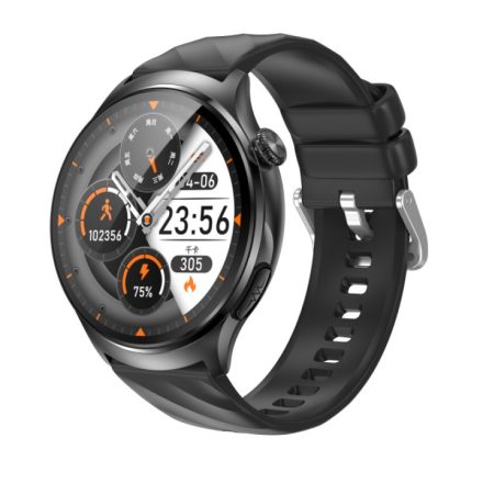wonlex MF19-F bluetooth EKG és vércukormérő okosóra, fekete balról