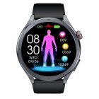 wonlex MF22-F bluetooth EKG és vércukormérő okosóra, fekete szemből