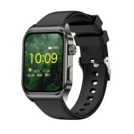 wonlex MF23-F bluetooth EKG és vércukormérő okosóra, fekete balról