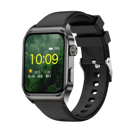 wonlex MF23-F bluetooth EKG és vércukormérő okosóra, fekete balról