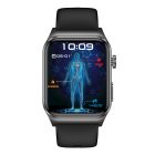 wonlex MF23-F bluetooth EKG és vércukormérő okosóra, fekete szemből