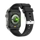 wonlex MF23-F bluetooth EKG és vércukormérő okosóra, fekete hátulról